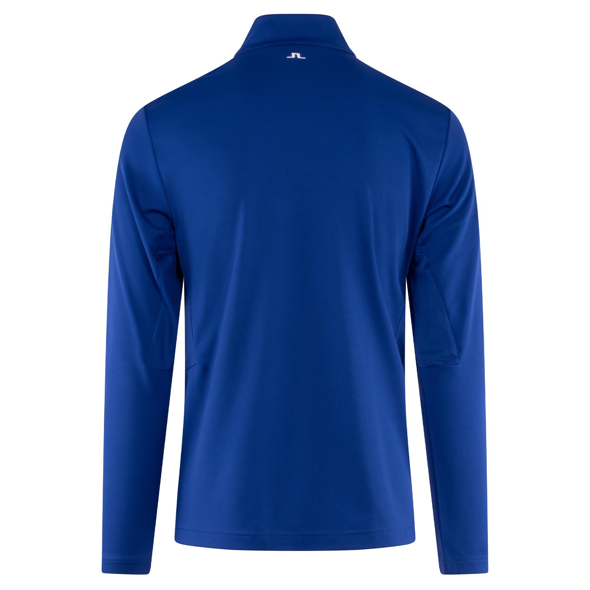 J Lindeberg Leon Quarter Zip Mens Golf Mid Layer Clematis Blue